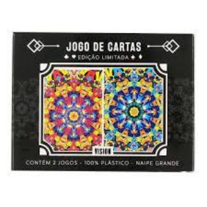 Baralho jogo de cartas Vision impermeável naipe grande - Oferta na Shopee