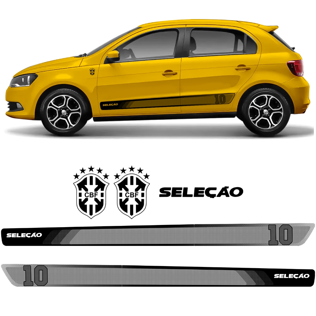 Kit Adesivo Gol Voyage Seleção G6 2013 2014 2015 2016 Faixa Lateral de Porta Kit Adesivo Gol Voyage Seleção G6 2013 2014 2015 2016 Faixa Lateral de Porta