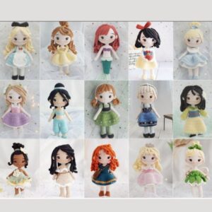 Princesas Disney Amigurumi - Oferta na Shopee