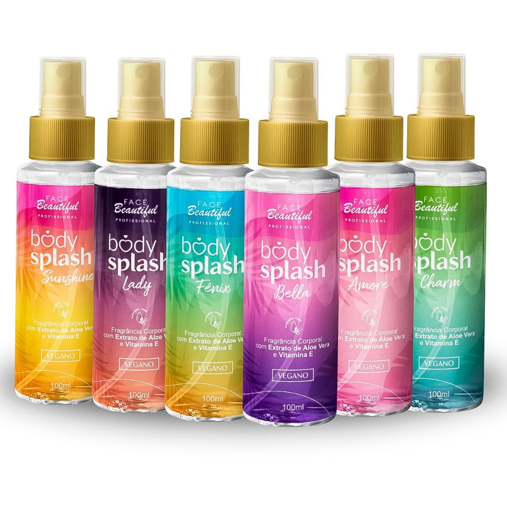 Body Splash Fragrância Corporal Colônia 100ml Face Beautiful Body Splash Fragrância Corporal Colônia 100ml Face Beautiful
