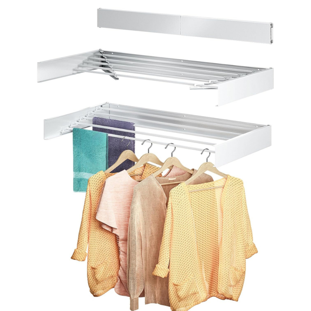 Varal Magico 90cm 5 Varetas Aluminio Branco Retratil Ap Varal Magico 90cm 5 Varetas Aluminio Branco Retratil Ap