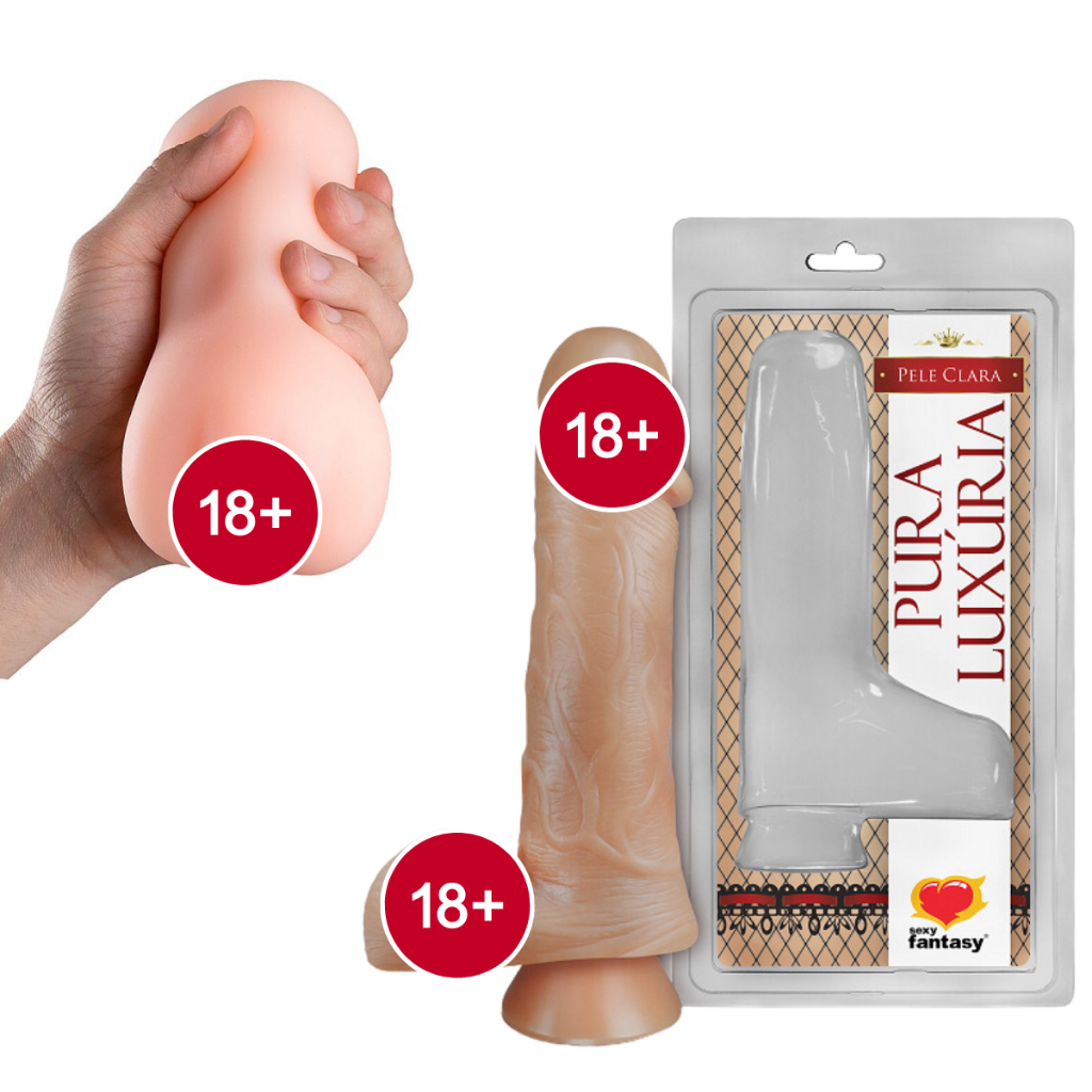 Kit Masturbador Masculino Vagina apertadinha + Pênis com ventosa 20cm Kit Kit Masturbador Masculino Vagina apertadinha + Pênis com ventosa 20cm Kit - Oferta na Shopee