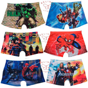 Kit 12 Cuecas Box Infantil Sublimada - Oferta na Shopee