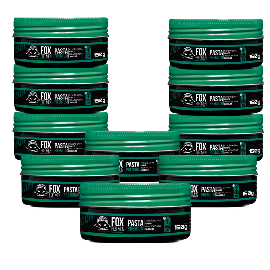 Pasta Premium 150g – Fox For Men – 10 Unidades Pasta Premium 150g – Fox For Men – 10 Unidades