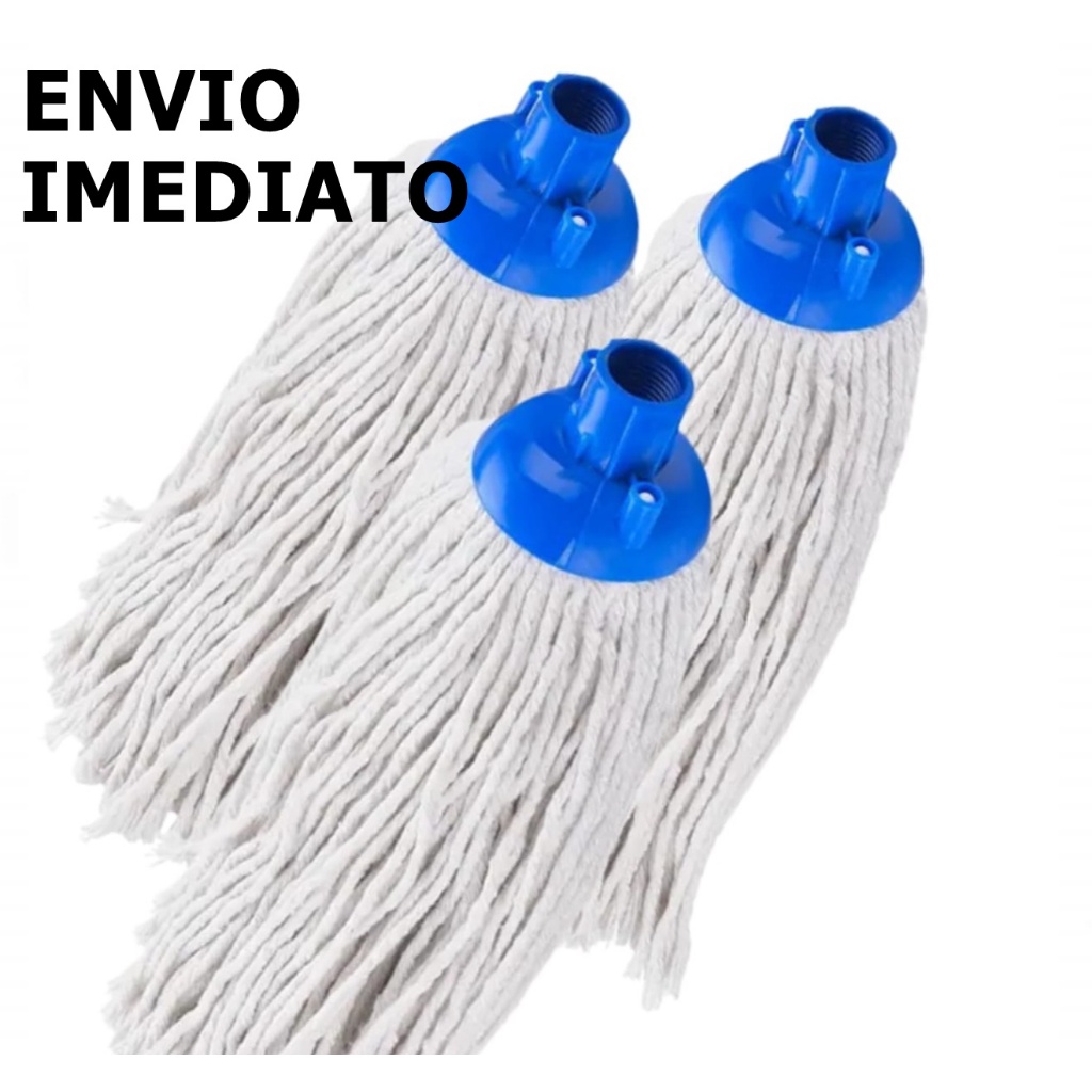Refil Mop KIT com 3 Unidades Esfregão Úmido Rosca Universal Algodão – Promoção Refil Mop KIT com 3 Unidades Esfregão Úmido Rosca Universal Algodão – Promoção