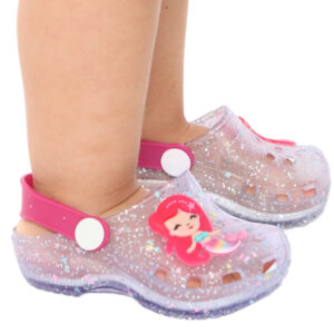 Babuche infantil sereia infantil gliter calçados bebê sandália menina antiderrapante Juju Shoes - Oferta na Shopee