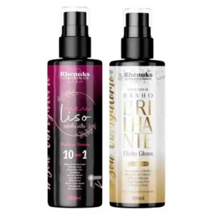 Kit Spray Capilar Meu liso + Spray Capilar efeito GLOSS BANHO BRILHANTE 200ml CADA - Oferta na Shopee