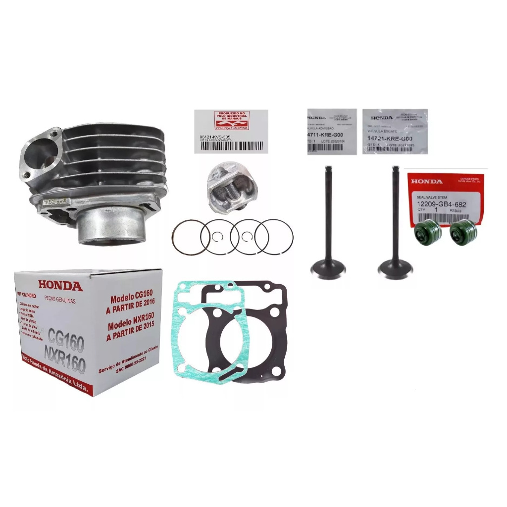 Kit Cilindro Motor Titan Fan Bros 160 +valvulas Original Kit Cilindro Motor Titan Fan Bros 160 +valvulas Original