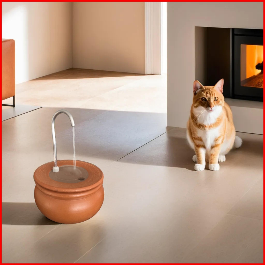 Fonte bebedouro Gato ceramica sustentável agua fresca Fonte bebedouro Gato ceramica sustentável agua fresca - Oferta na Shopee