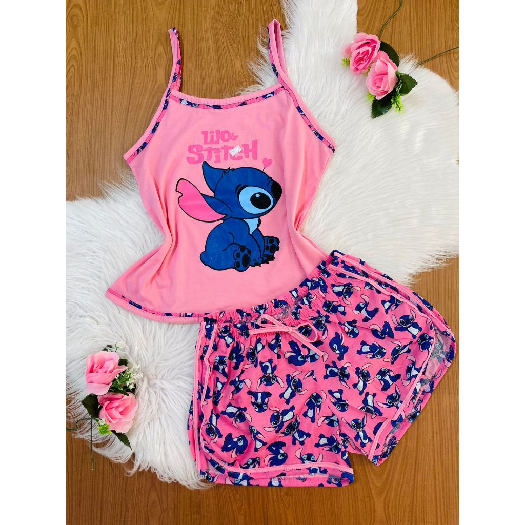 Pijama Baby Doll Infantil Disney Personagem Lilo Stitch - Roupa De Dormir Para Criança Pijama Baby Doll Infantil Disney Personagem Lilo Stitch - Roupa De Dormir Para Criança - Oferta na Shopee