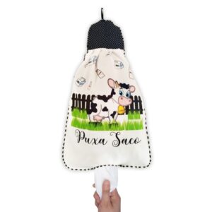 Puxa Saco Saia / Porta Sacola Estampado Sublimado Decoração Cozinha - Oferta na Shopee