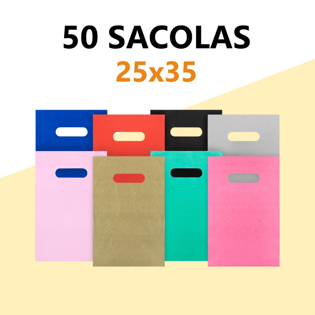 50 sacolas plasticas boca de palhaço vasada 25x35 pra loja 50 sacolas plasticas boca de palhaço vasada 25x35 pra loja - Oferta na Shopee