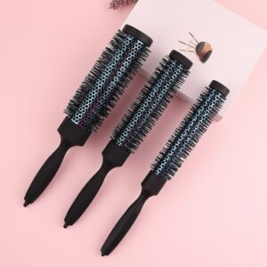 KIT 3 Pcs Escovas Profissionais LONGA Vazada Térmica Cerdas de Nylon Tubo De Alumínio Nano Tecnologia - Oferta na Shopee