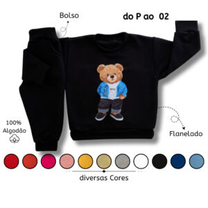 Conjunto Infantil de Moletom Flanelado Bebê Unissex - Oferta na Shopee
