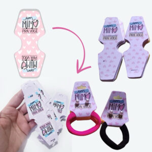 150 tags de xuxinha para cabelo mimo para cliente - Oferta na Shopee