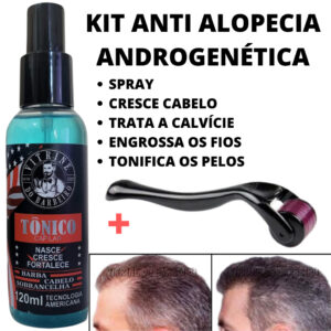 Tônico Capilar + Dermaroller O Melhor Kit Para Cabelo Com Queda Difusa - Oferta na Shopee