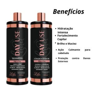 Kit Profissional Shampoo e Condicionador 500 ml Day Use Controle de Oleosidade e nutrição diária - Oferta na Shopee
