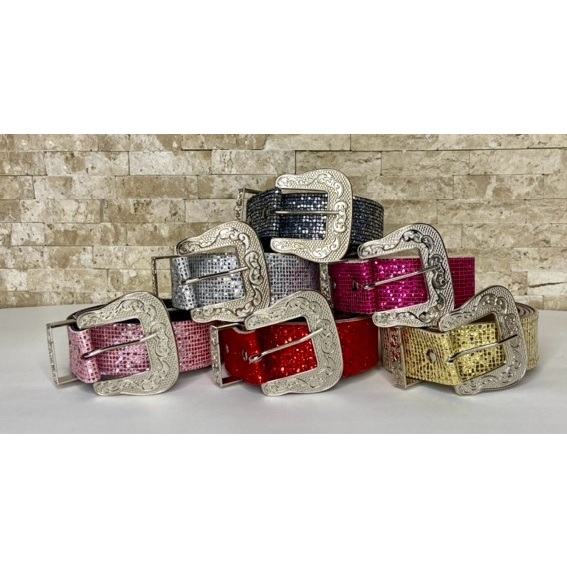 Cinto de Glitter Adulto Varias Cores Cinto de Glitter Adulto Varias Cores - Oferta na Shopee