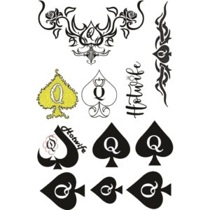 TATUAGEM TEMPORÁRIA DAMA DE ESPADA HOTWIFE QUEEN CUCKOLD Hot Wife - Oferta na Shopee