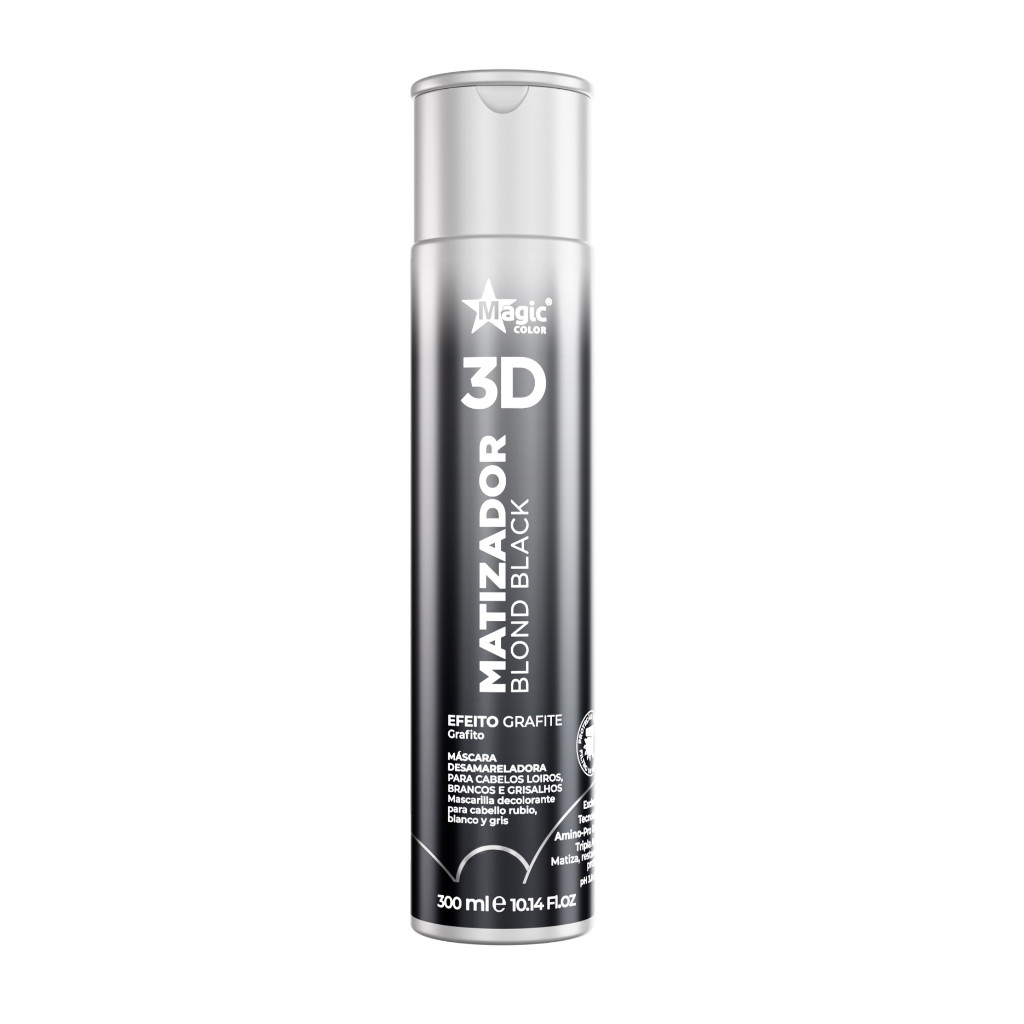 Magic Color Matizador 3D Blond Black – Efeito Grafite – 300ml Magic Color Matizador 3D Blond Black – Efeito Grafite – 300ml