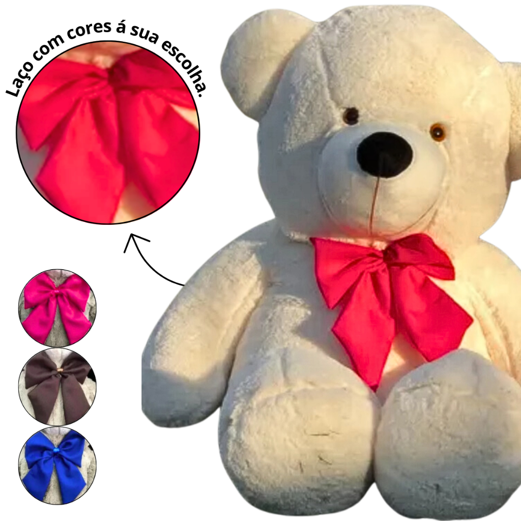 Urso Pelúcia Grande Teddy 90 cm Antialérgico Urso Pelúcia Grande Teddy 90 cm Antialérgico