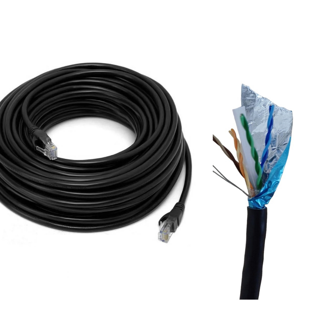 Cabo De Rede Patch Cord Cat6 40 Metros 40m Cat 6 Blindado Cabo De Rede Patch Cord Cat6 40 Metros 40m Cat 6 Blindado