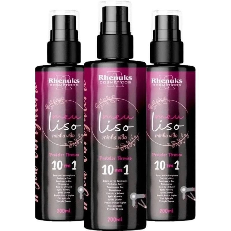 Kit 3 Spray Protetor Térmico 10 Em 1 Meu Liso Minha Vida Kit 3 Spray Protetor Térmico 10 Em 1 Meu Liso Minha Vida