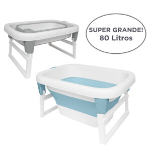 Banheira Ofurô Dobrável De Bebê Buba 80 Litros Sensor De Temperatura Retrátil Portátil Grande Compacta Resistente - Oferta na Shopee