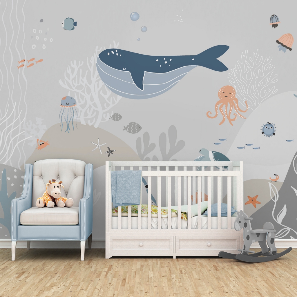 Papel de Parede Infantil Fundo do Mar Animais Marinhos Baleia Peixes VR635 - LEIA A DESCRIÇÃO Papel de Parede Infantil Fundo do Mar Animais Marinhos Baleia Peixes VR635 - LEIA A DESCRIÇÃO - Oferta na Shopee