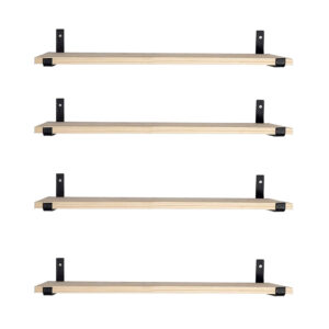 Kit 4 Prateleiras de madeira estilo industrial Com Mão francesa de ferro invertida Nicho Decoração rustica - Oferta na Shopee