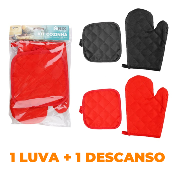Kit 2 Peças Luva Térmica Forno e Descanso de Panela Protege Altas Temperaturas Kit 2 Peças Luva Térmica Forno e Descanso de Panela Protege Altas Temperaturas - Oferta na Shopee