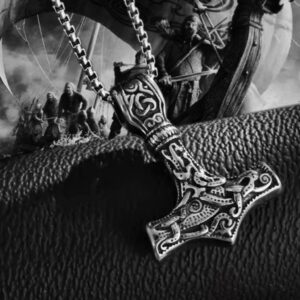 Cordão Colar Viking Martelo Thor Amuleto Nórdico Thor Odin Céltico Corrente Prata Homem - Oferta na Shopee