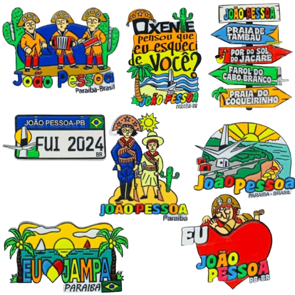 Imãs de Geladeira Emborrachados - Paraíba (João Pessoa e Praia do Jacaré) Imãs de Geladeira Emborrachados - Paraíba (João Pessoa e Praia do Jacaré) - Oferta na Shopee