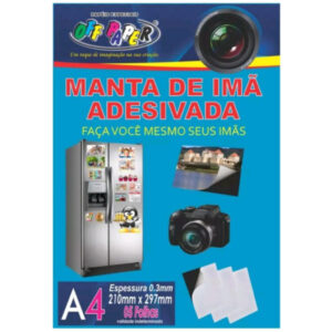 Manta de Imã Adesivada  - 05 unidades no pacote - Folha A4 - Oferta na Shopee