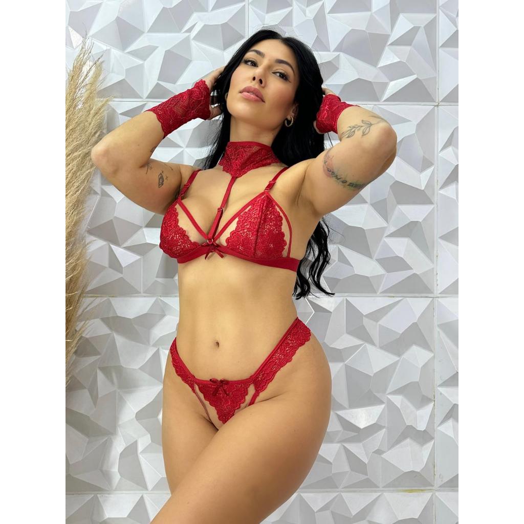 Conjunto sem Bojo Lingerie Renda Moda Intima Renda Tule Confortavel Calcinha Sutia Coleira Conjunto sem Bojo Lingerie Renda Moda Intima Renda Tule Confortavel Calcinha Sutia Coleira