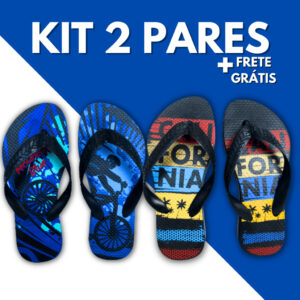 Kit 2 Pares Chinelo Sandalia Masculino Infantil Calçado Menino Antiderrapante Criança Confortável Macio Leve Masculina - Oferta na Shopee