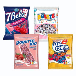 Kit Festa Balas Clássicas Favoritas Lua Cheia Yogurte 100 Bolete 7 Belo Doces Vendidas Lembrancinhas - Oferta na Shopee