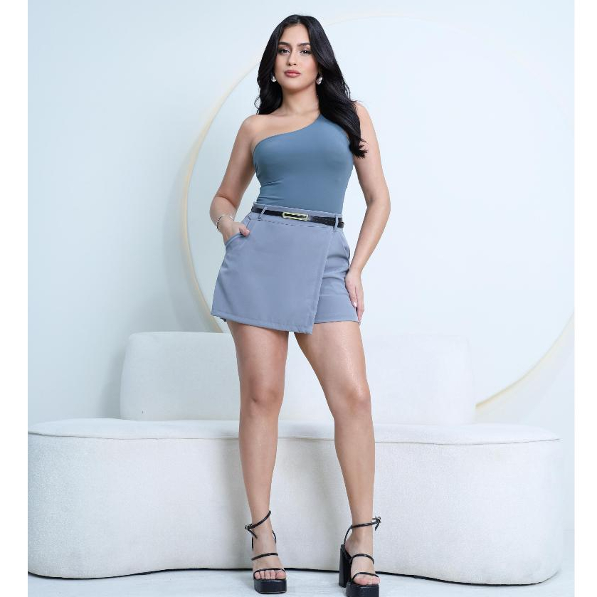 Short Saia Alfaiataria Feminino Con Cinto Cintura Alta Bolsos Lateral e Moda Verão Short Saia Alfaiataria Feminino Con Cinto Cintura Alta Bolsos Lateral e Moda Verão - Oferta na Shopee