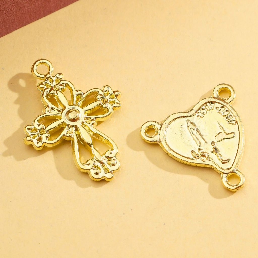 Entremeio para Terço Nossa Senhora de Fátima + Crucifixo Prata Níquel Para Montagem de Terço Entremeio para Terço Nossa Senhora de Fátima + Crucifixo Prata Níquel Para Montagem de Terço - Oferta na Shopee