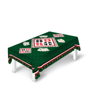 Toalha De Mesa 6 Lugares Felpuda Retangular Baralho Verde Poker Truco - Oferta na Shopee