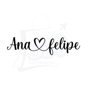 Adesivo Nome Casal Personalizado 3cm altura Vinil Adesivo não desbota - Oferta na Shopee