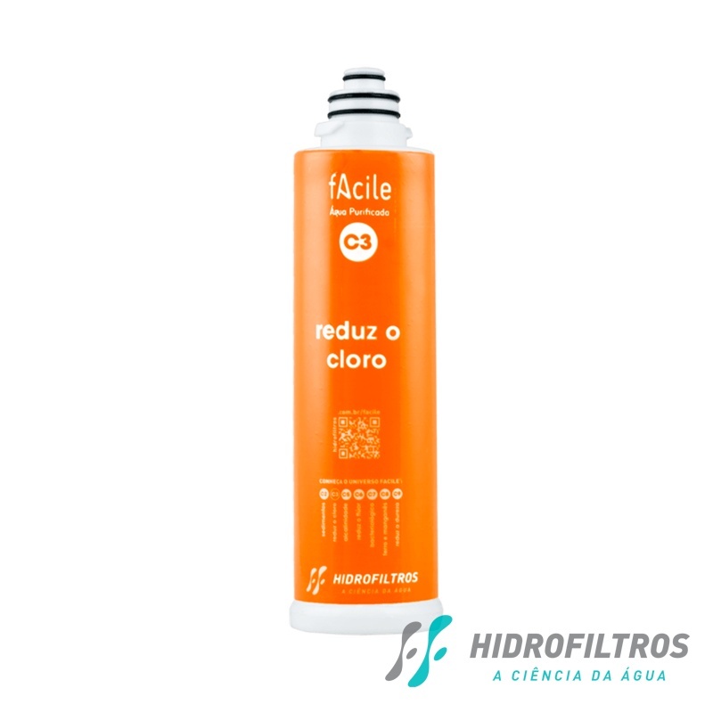 Refil Filtro Purificador Facile C3 HidroFiltros Reduz Cloro Refil Filtro Purificador Facile C3 HidroFiltros Reduz Cloro - Oferta na Shopee