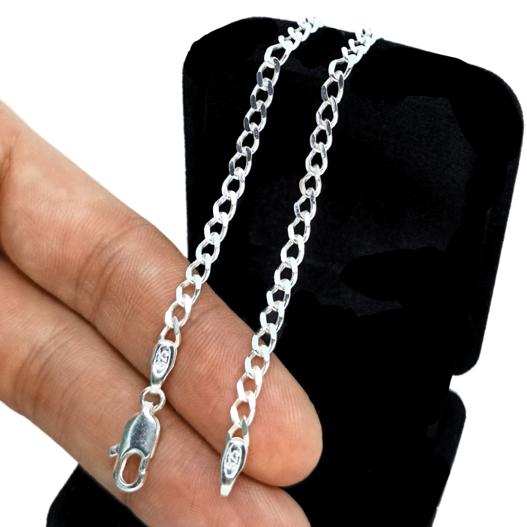 Pulseira De Prata 925 Masculina 3mm Grumet Escama De Peixe Prata Legítima Pulseira De Prata 925 Masculina 3mm Grumet Escama De Peixe Prata Legítima - Oferta na Shopee