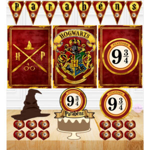 Kit só um bolinho Kit festa em casa HARRY POTTER 1 Kit personalizado para aniversário ou mesversário tema - Oferta na Shopee