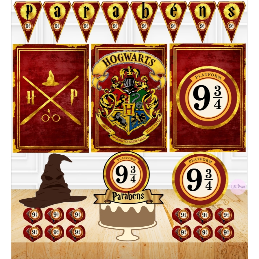 Kit só um bolinho Kit festa em casa HARRY POTTER 1 Kit personalizado para aniversário ou mesversário tema Kit só um bolinho Kit festa em casa HARRY POTTER 1 Kit personalizado para aniversário ou mesversário tema - Oferta na Shopee