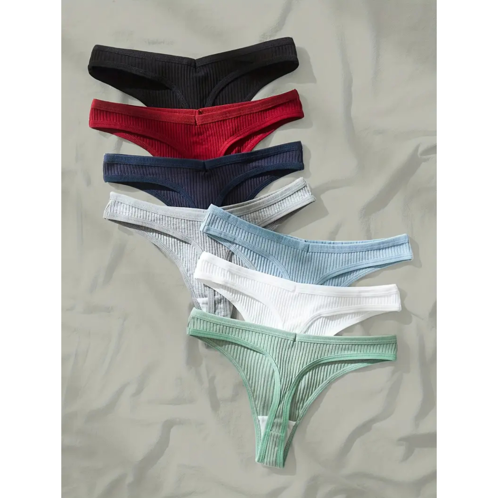 Kit 5 Calcinhas Feminina Fio Dental Canelada Conforto Kit 5 Calcinhas Feminina Fio Dental Canelada Conforto - Oferta na Shopee