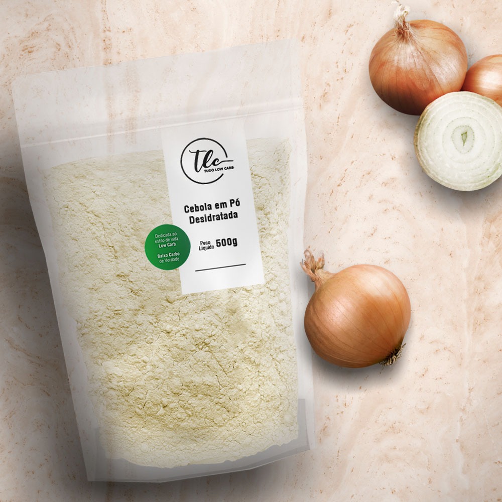 Cebola em Pó 200g ~ 1 Kg Tempero Natural Zero Sódio Sem Glúten TLC Tudo Low Carb Cebola em Pó 200g ~ 1 Kg Tempero Natural Zero Sódio Sem Glúten TLC Tudo Low Carb