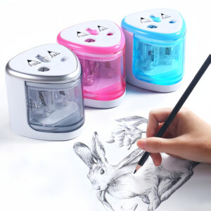 Apontador Elétrico Bateria para lápis Automático 6-12mm Multi-Funcional Operado Com 2 Furos para artistas E Casa escola - Oferta na Shopee