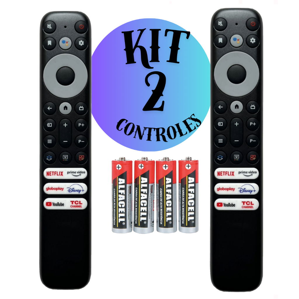 KIT 2 Controle TCL Smart 4K: Fácil Acesso a Netflix e YouTube KIT 2 Controle TCL Smart 4K: Fácil Acesso a Netflix e YouTube - Oferta na Shopee
