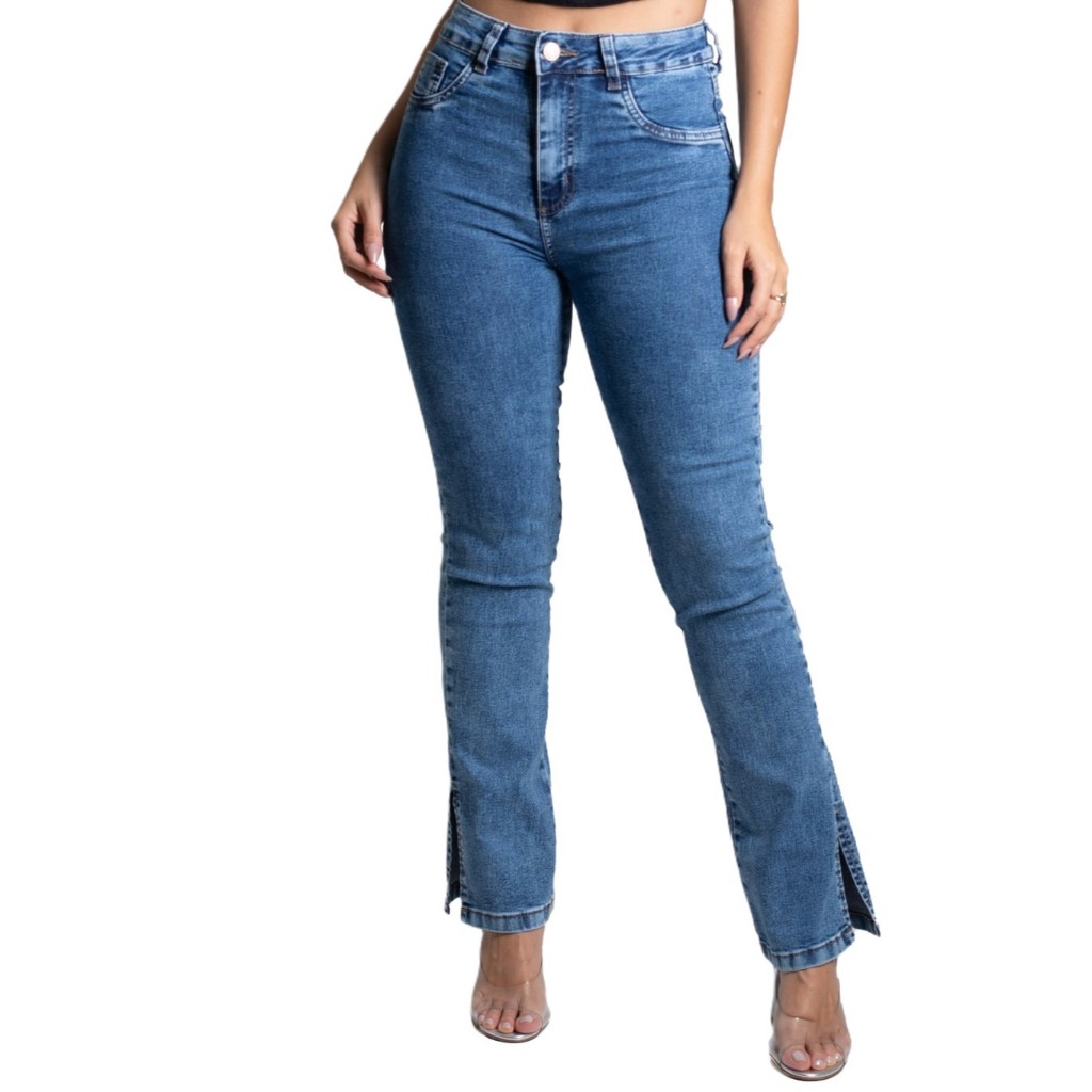 Calça Jeans Feminina Sawary Original Reta Tendencia Calça Jeans Feminina Sawary Original Reta Tendencia